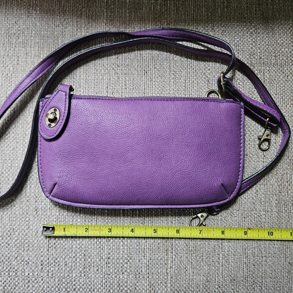 Purple Leather Crossbody Bag